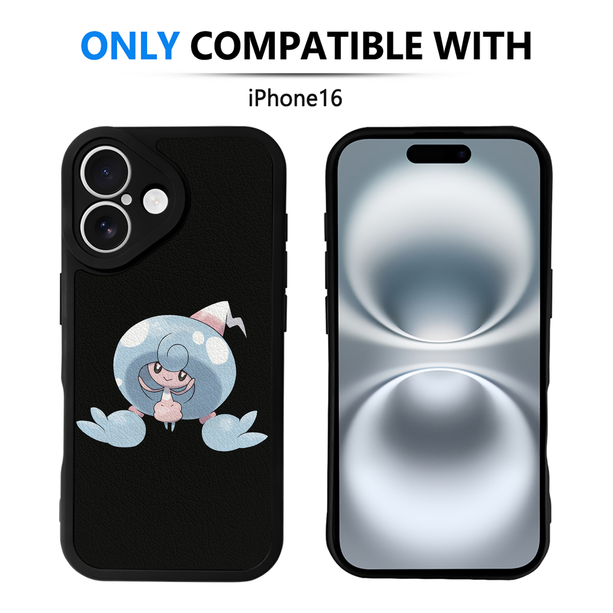 （画像用） ポケットモンスター Pokémon 【iPhone 16シリーズ対応】シリコンスマホケース（レザー調） 材質：シリコン